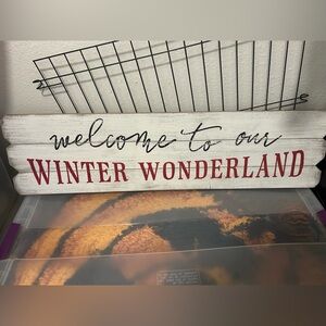Pier 1 Winter Wonderland Wooden Wall Sign